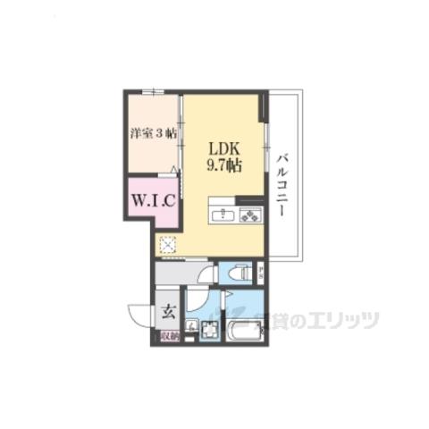 THE EARTH.01(1LDK/1階)の間取り写真