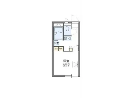 レオパレスチェルシー(1K/1階)の間取り写真