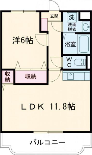 メゾンドセレナI(1LDK/1階)の間取り写真