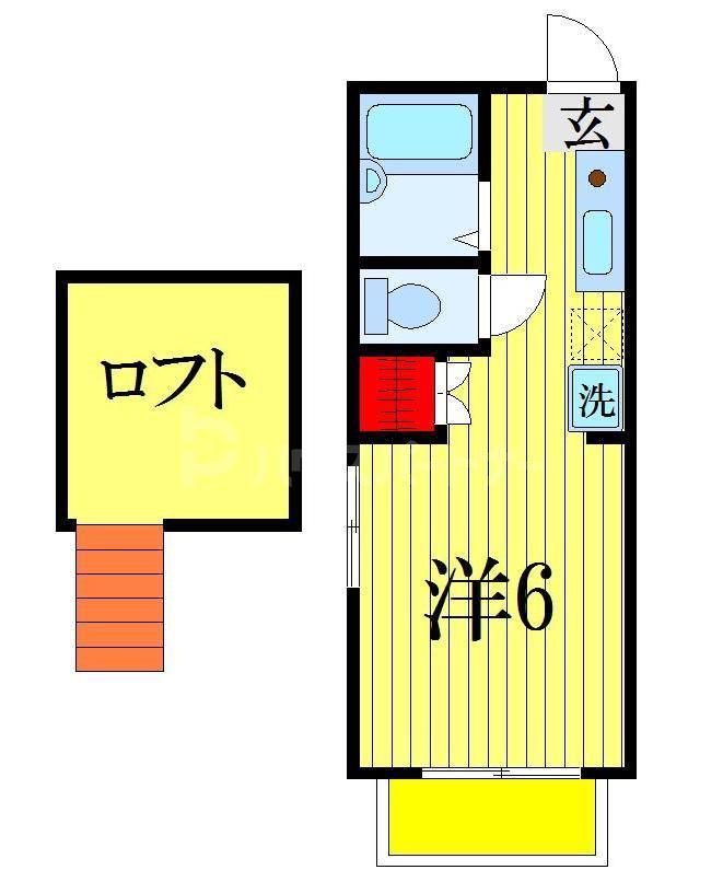 グランデゥールJ(ワンルーム/2階)の間取り写真