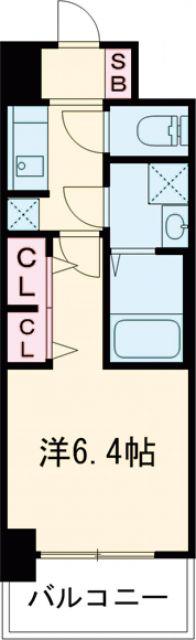 S-RESIDENCE堺ALTKLAS(1K/13階)の間取り写真