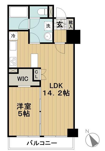 LASANTE五反田(1LDK/5階)の間取り写真
