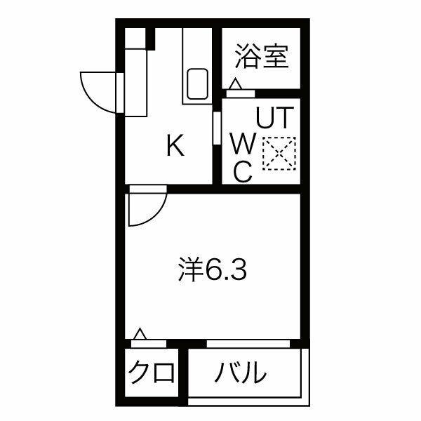 COMFORT PLUS(1K/1階)の間取り写真