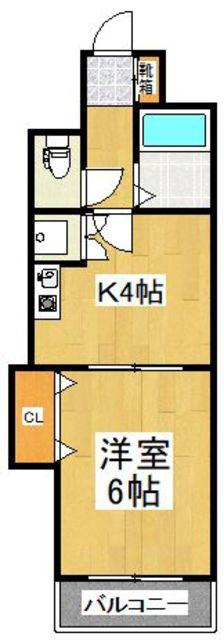 花みずき新館(1K/1階)の間取り写真