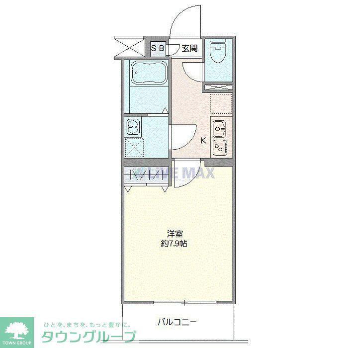 クレヴィスタ立石II(1K/2階)の間取り写真