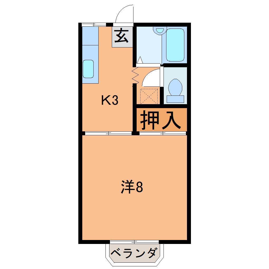 サクラハイツ(1K/1階)の間取り写真
