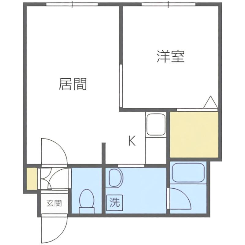 ブランノワールAMJ815(1LDK/4階)の間取り写真