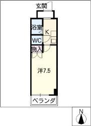 マンション丸清(1K/1階)の間取り写真
