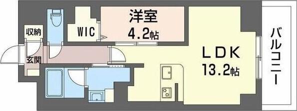 サンエール南堀江(1LDK/6階)の間取り写真