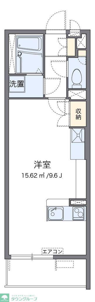 レオネクストトレフール(ワンルーム/1階)の間取り写真