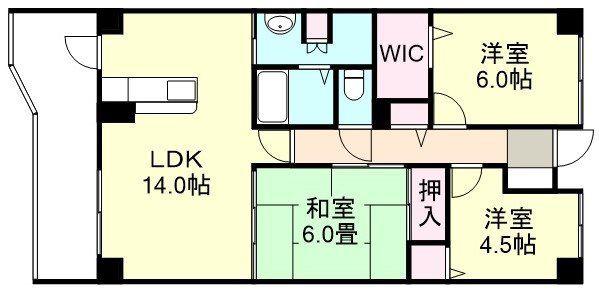 スカール有楽(3LDK/4階)の間取り写真