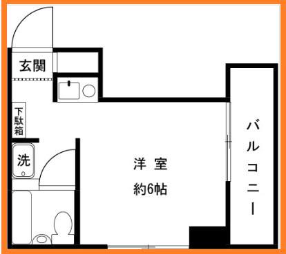 ハーブハイム(ワンルーム/3階)の間取り写真