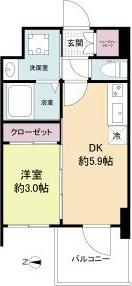 セレニテ新大阪グランデ シュッド(1DK/7階)の間取り写真