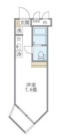 ISM HIGASHIMUKOUJIMA旧エスペランサ24(ワンルーム/6階)の間取り写真
