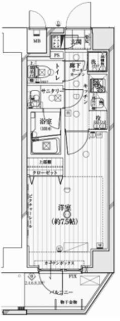 REGALIZ愛宕御成門 レガリス愛宕御成門(1K/8階)の間取り写真