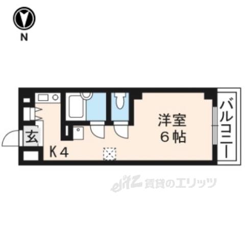 プルミエール五条桂(1K/3階)の間取り写真