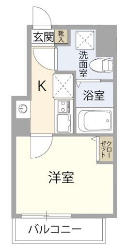 COMODO HON-ATSUGI(1K/2階)の間取り写真