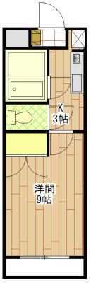JR東海道本線 袋井駅 徒歩17分 3階建 築30年(1K/2階)の間取り写真