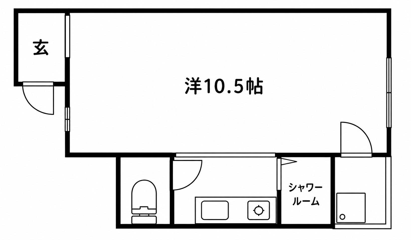マンションハヤ(ワンルーム/2階)の間取り写真