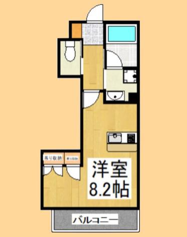 リヴィエールポルテ(ワンルーム/3階)の間取り写真