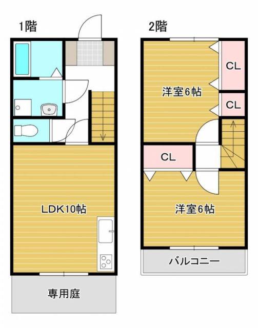 フォルゲイト(2LDK/1階)の間取り写真