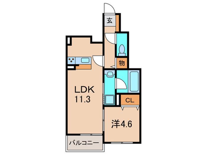 SMAISON(1LDK/1階)の間取り写真