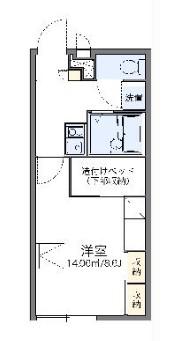 レオパレスアンフィールド(1K/1階)の間取り写真