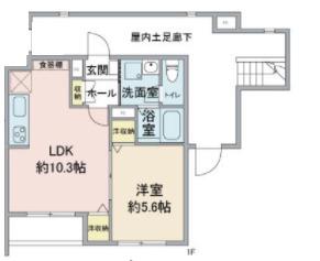 ピュハ ヴァロメッツァ(1LDK/1階)の間取り写真