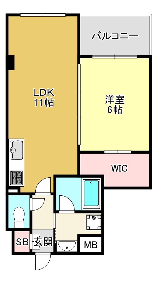 グレンフォレスト(1LDK/2階)の間取り写真