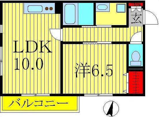 LIERRE(1LDK/1階)の間取り写真
