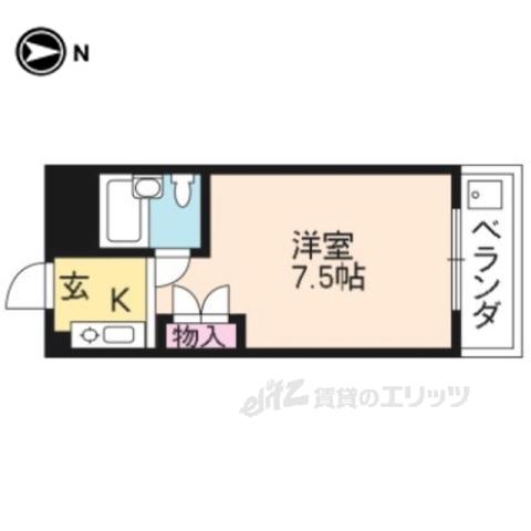 ユース32(1K/4階)の間取り写真