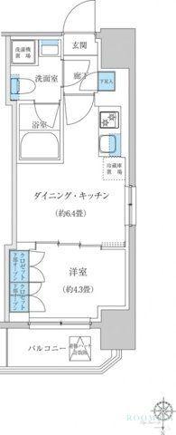 レジディア蒲田プレイス(1DK/7階)の間取り写真