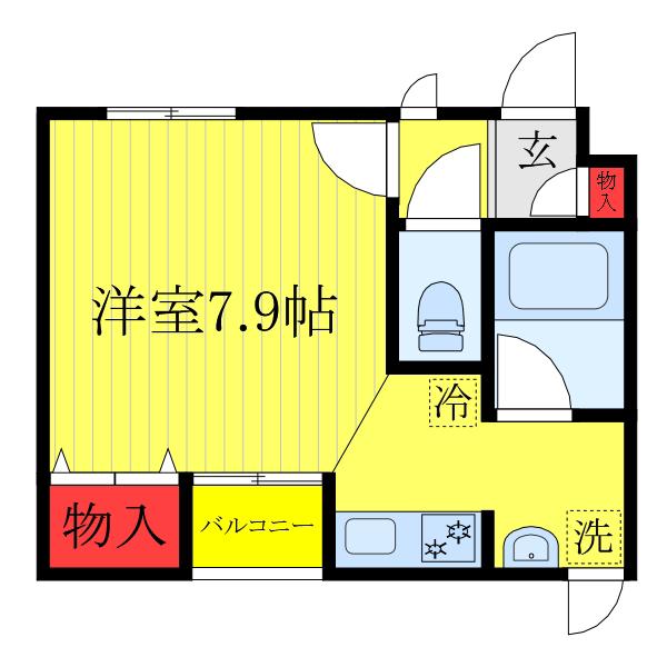 BRAVO VILLA(ワンルーム/1階)の間取り写真