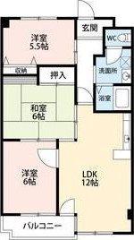 ダイヤモンド寿泉(3LDK/2階)の間取り写真