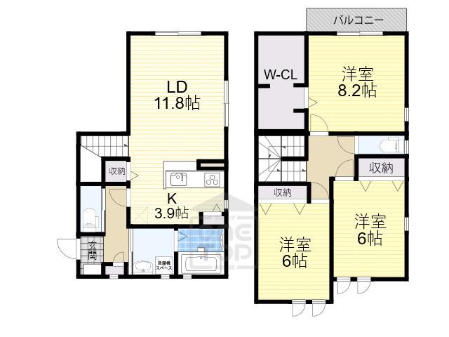 ESTRELLA(3LDK/1階)の間取り写真