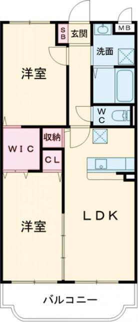 ドマーニ(2LDK/3階)の間取り写真