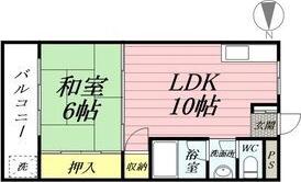 レジデンス鷲見(1LDK/3階)の間取り写真