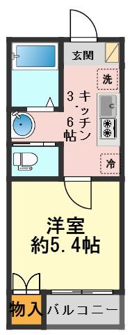 レガーロ・ソラーレ(1K/2階)の間取り写真