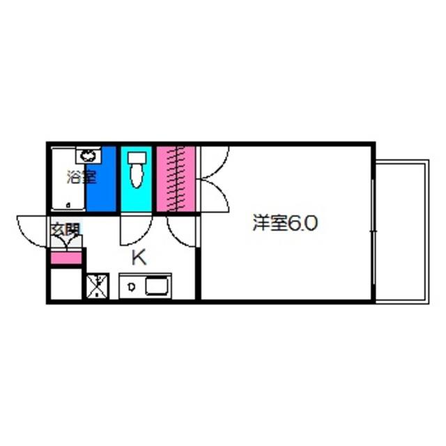 ヴィラージュ窪田(1K/2階)の間取り写真
