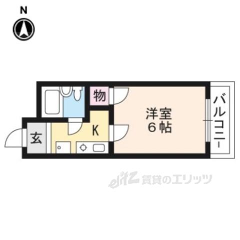 TITハイツ(1K/4階)の間取り写真