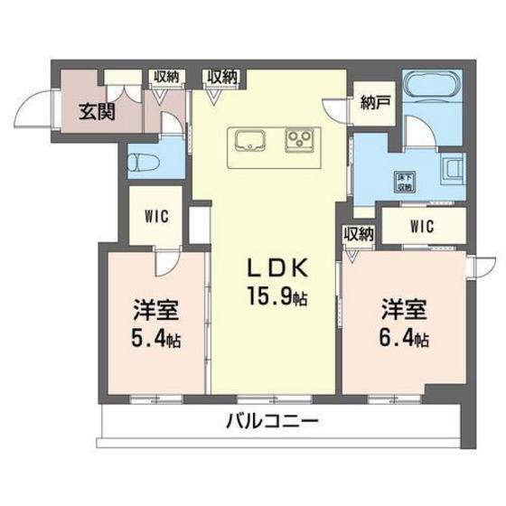 クレインズ 高崎田町(2LDK/2階)の間取り写真