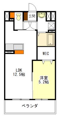 MTF-I(1LDK/3階)の間取り写真
