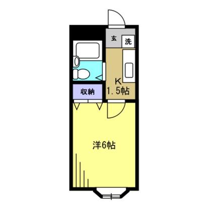 コーポグロリア(1K/1階)の間取り写真