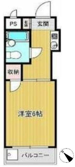 スカイコート西川口(ワンルーム/4階)の間取り写真