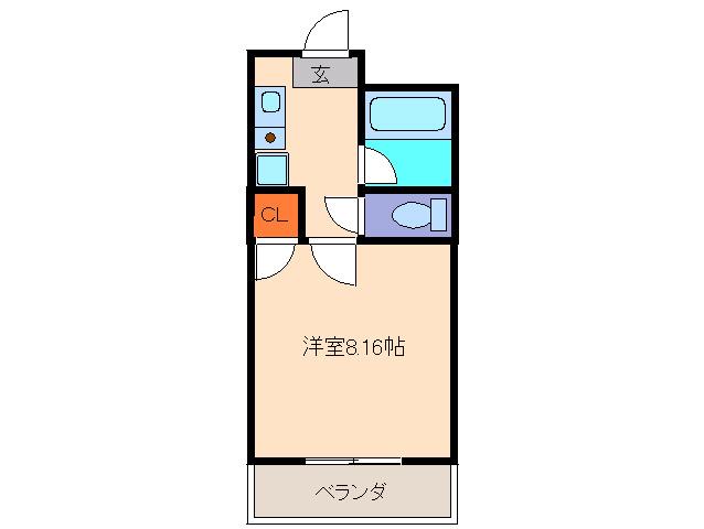 ロマネスク城南第2(1K/5階)の間取り写真