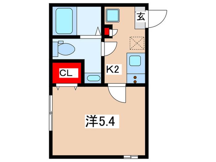 LAVIEESTBELLE横浜白楽(1K/1階)の間取り写真