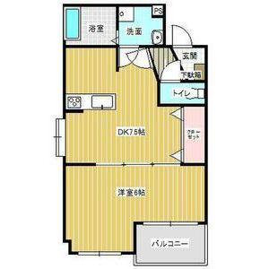 エスペランサ(1DK/2階)の間取り写真