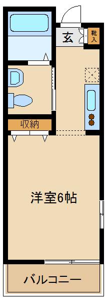 ヒューマンパレス南流山VII A棟(1K/2階)の間取り写真