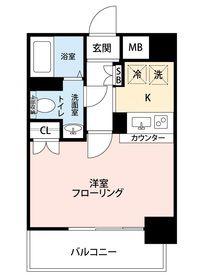 スカイコート新高円寺(1K/3階)の間取り写真
