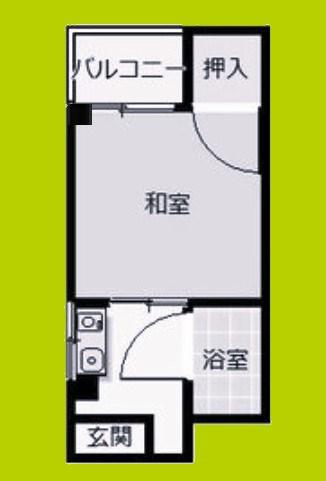 パークハイツあびこ(1K/3階)の間取り写真